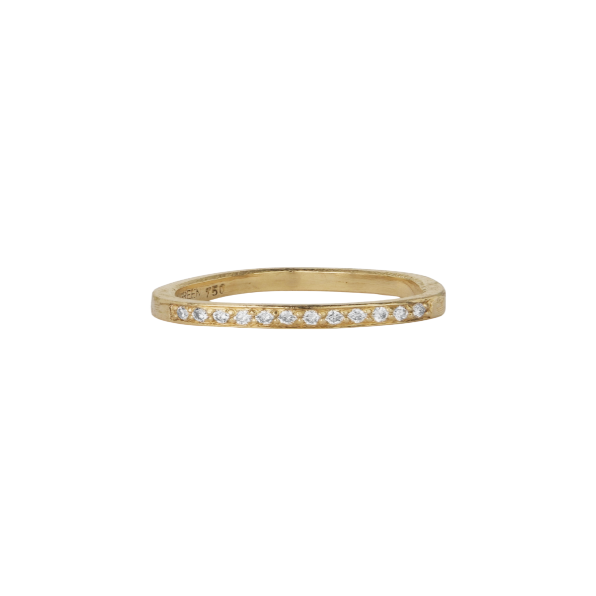 Eternity ring in 18kt. gold, with 12 small white diamonds