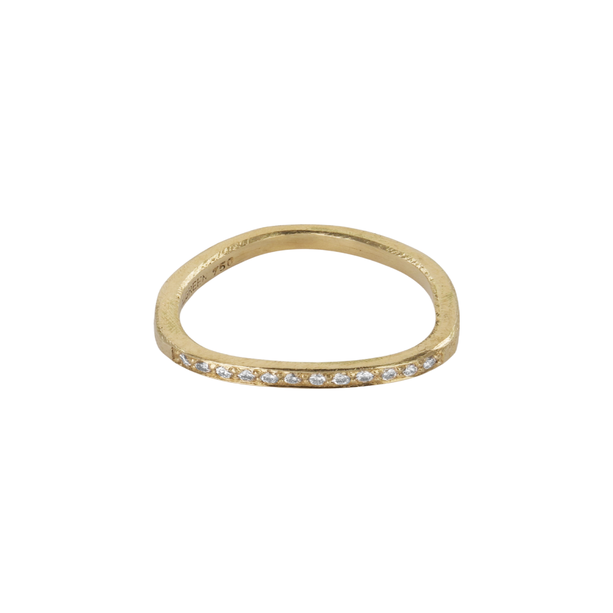 Eternity ring in 18kt. gold, with 12 small white diamonds