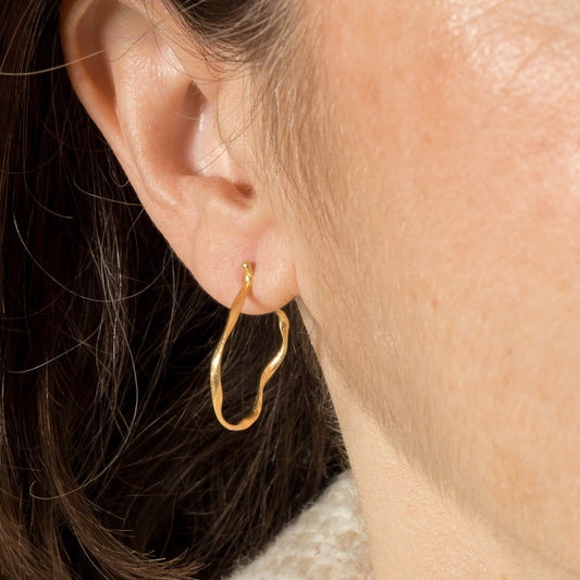 Flair Hoop øreringe i 18 kt. guld