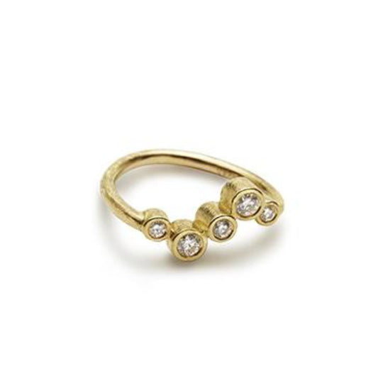 LineUp Ring No.1 - guld - Diamanter - Kristine Algreen Jewelry