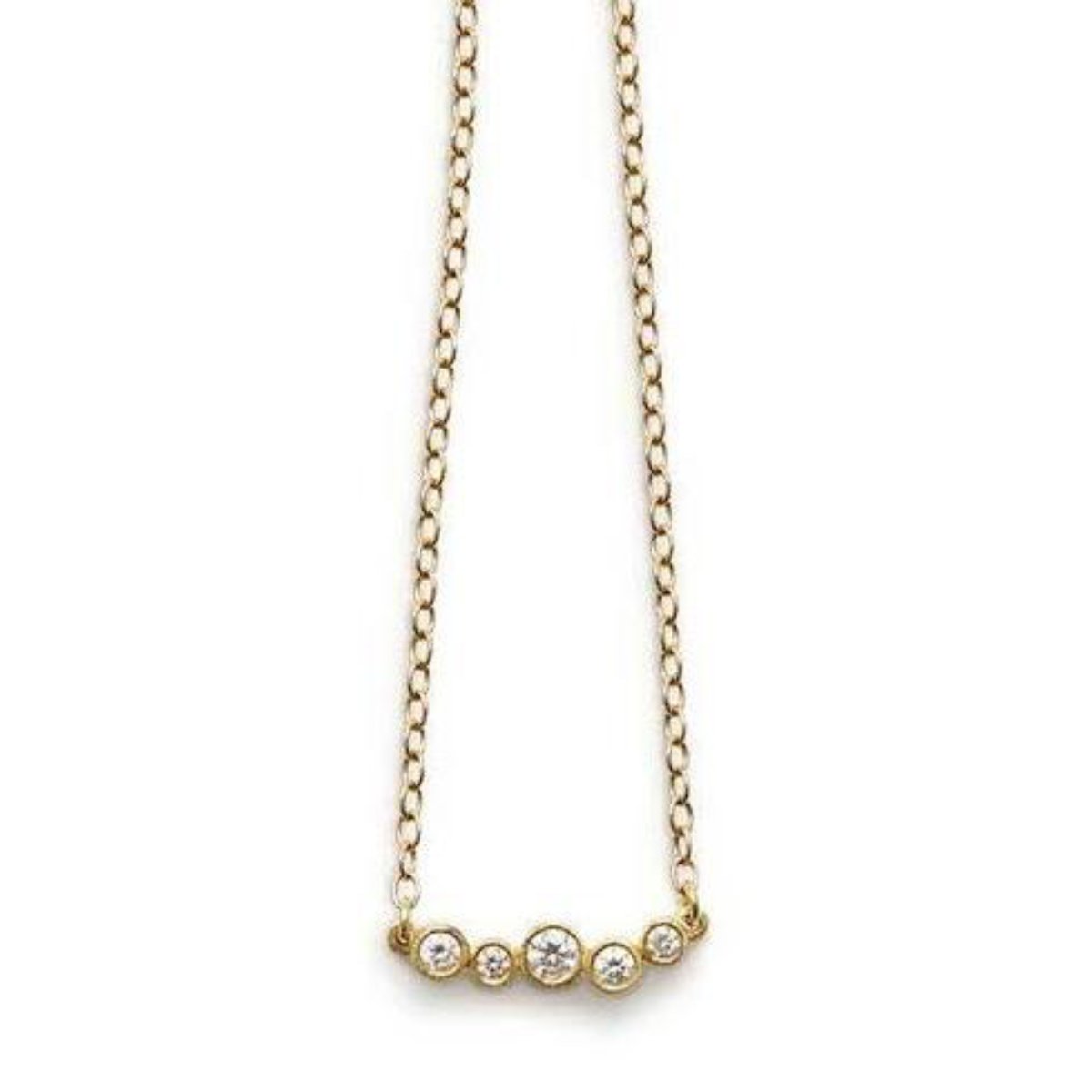 LineUp Halskæde - 18kt  - Guld - Diamanter  Kristine Algreen Jewelry