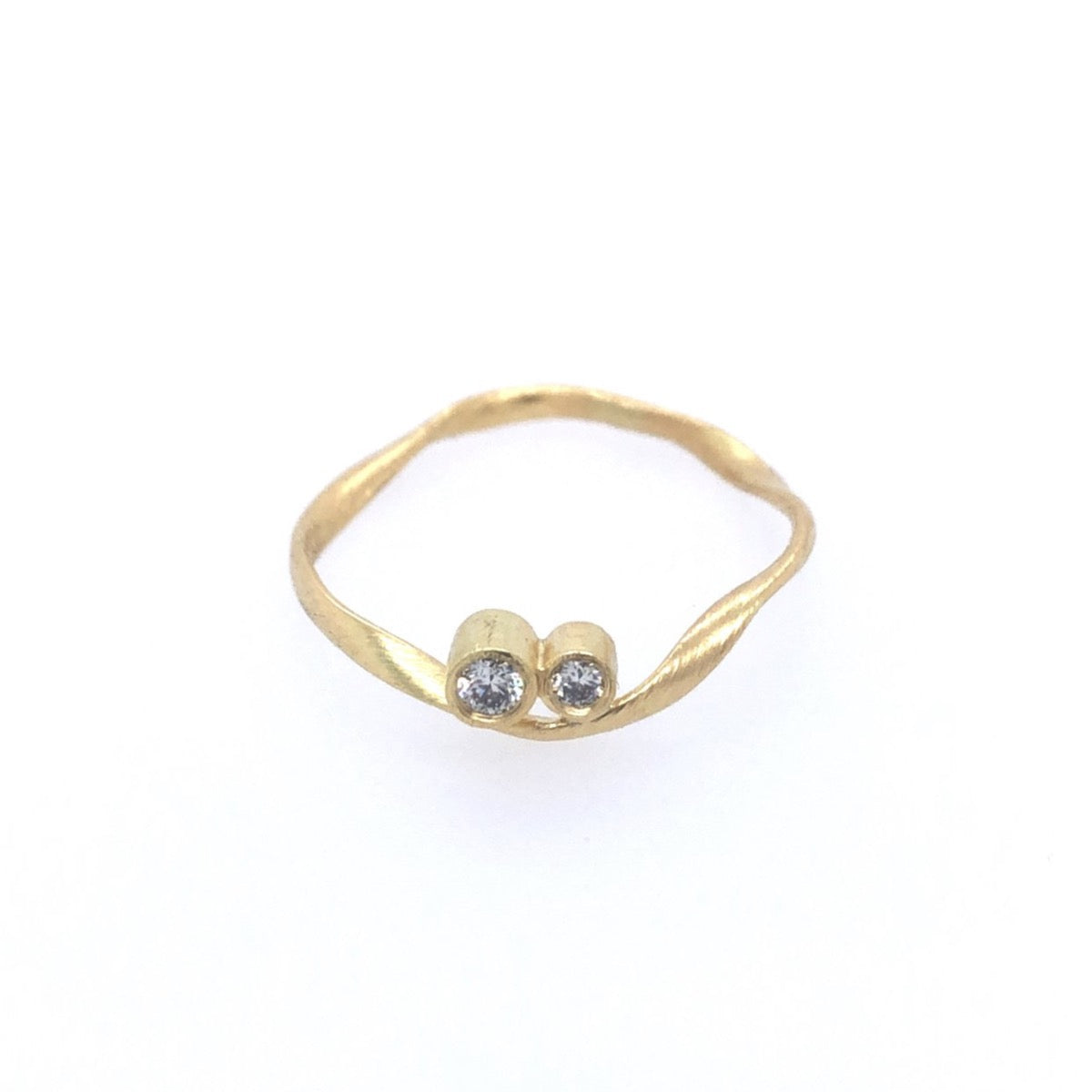 Flair ring 18 ct. gold and 2 diamonds